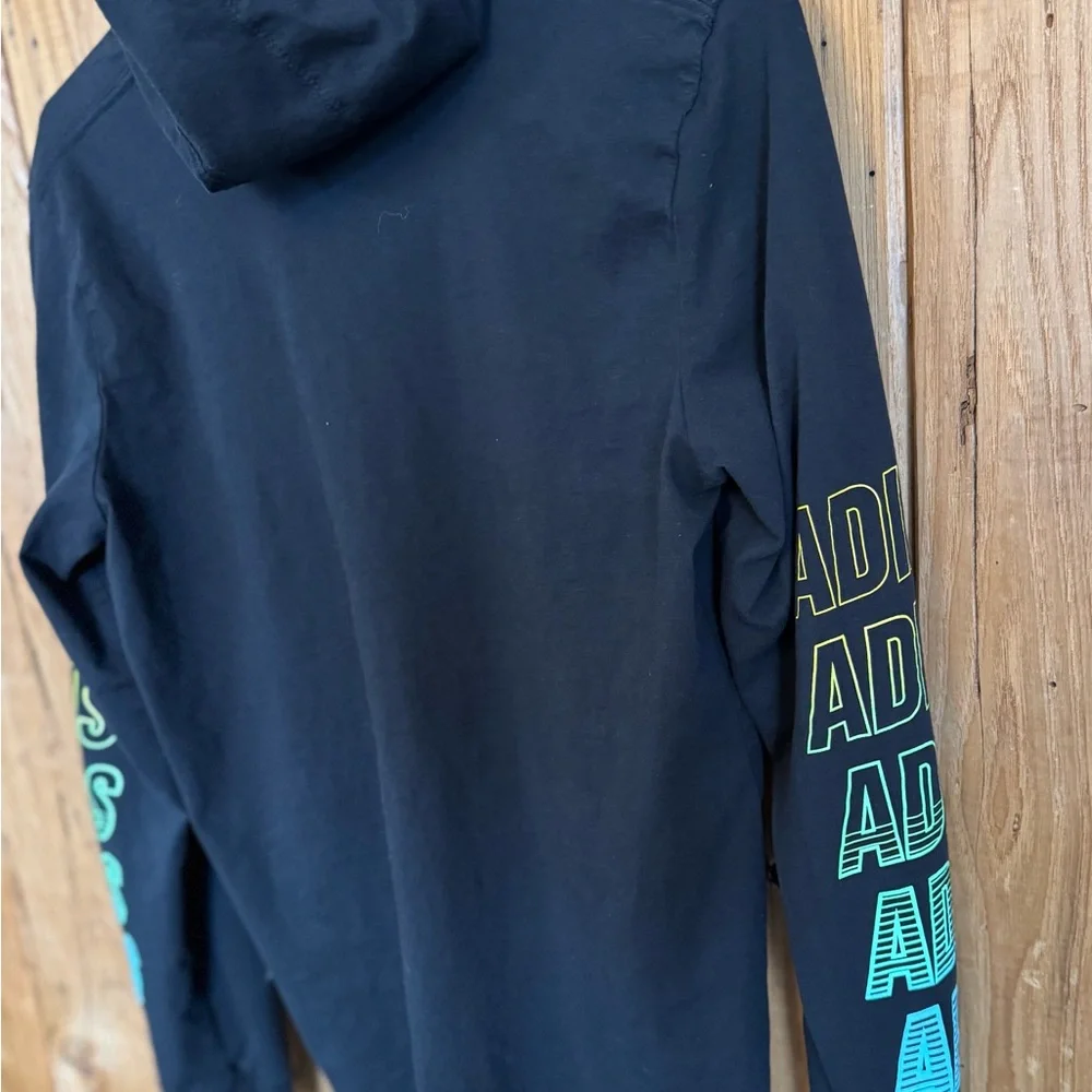 Boys’ Adidas Long Sleeve Hooded Tee XL Soft Cotton Jersey - Picture 7 of 10